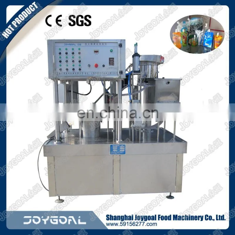 semi-auto peanut milk soy/bean milk spout pouch filling capping machine