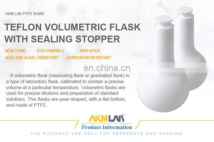 AKMLAB Laboratory PTFE Volumetric Flask With Stopper