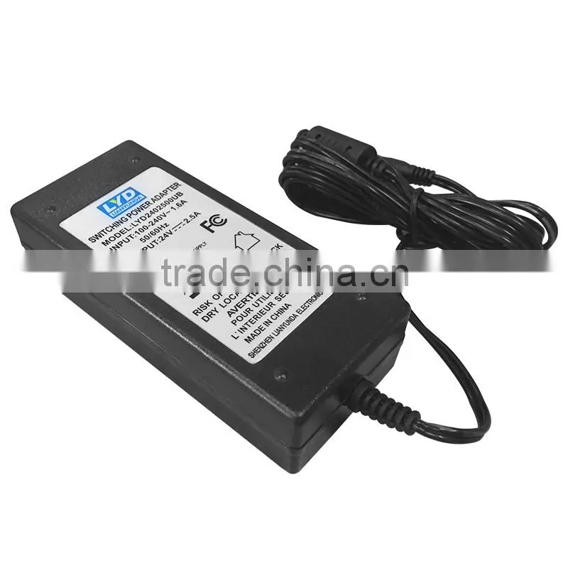 Factory direct sales power adapter 24V 2.5 A switching power supply