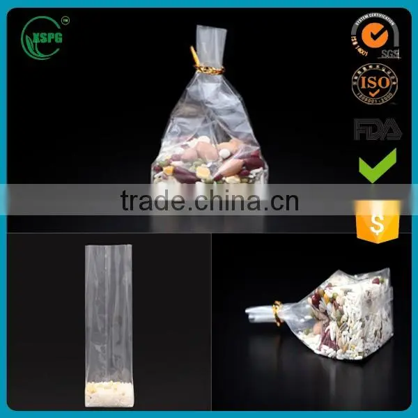 Hot sale transparent BOPP square bottom Christmas candy bag