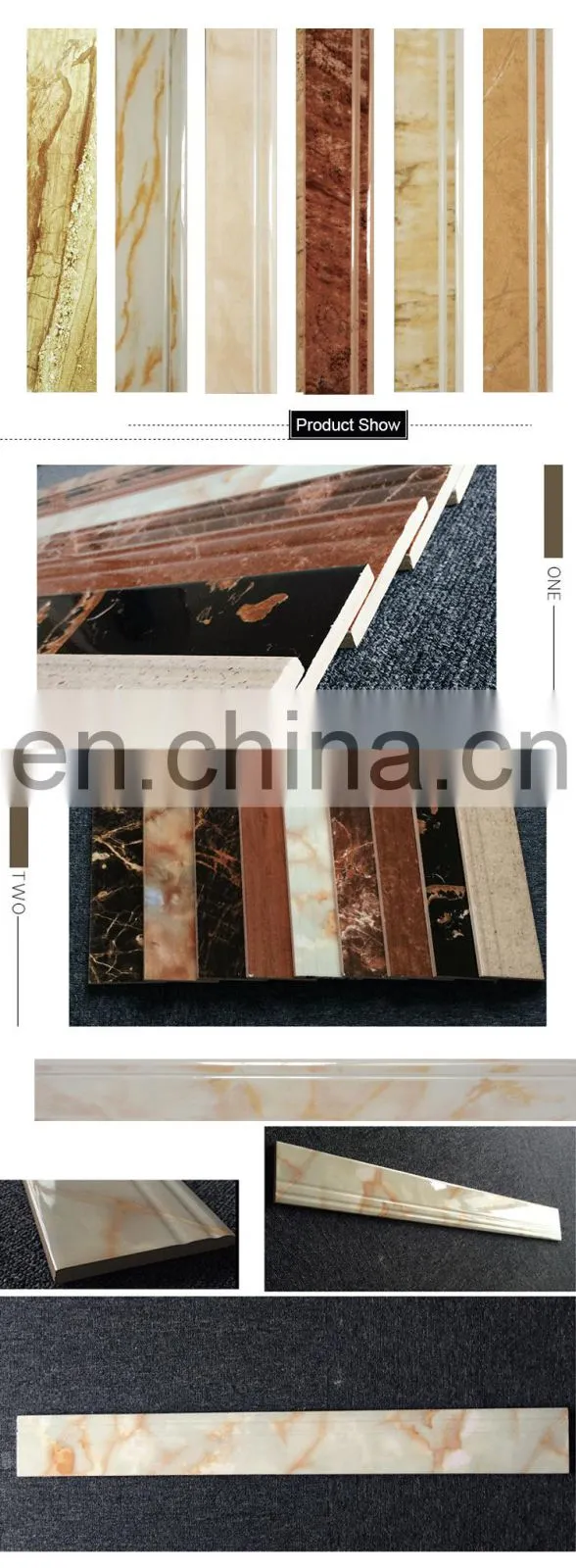 Middle east market project inkjet print 8x40cm ceramic skirting tile