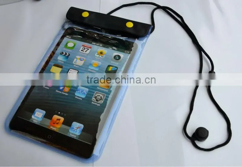 Flat computer waterproof bag with three plugs Headset line