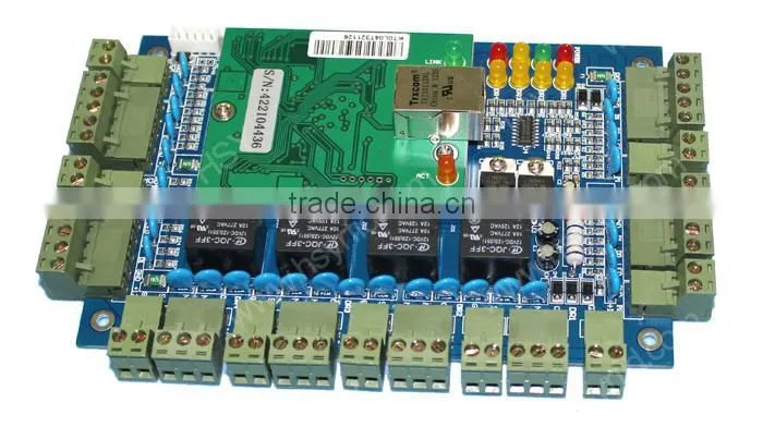 Security Office Building TCP/IP Network Handle 4 Doors Reades Buttons Door Access Control Panel with Friendly Software