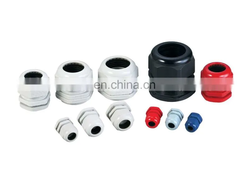 White Cable Gland Waterproof Adjustable 3-16mm Cable Connectors PG7 PG9 PG11 PG13.5 PG16 PG19 Plastic Cable Gland Joints