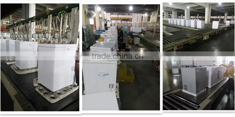 portable top sliding open glass door chest freezer for ice cream