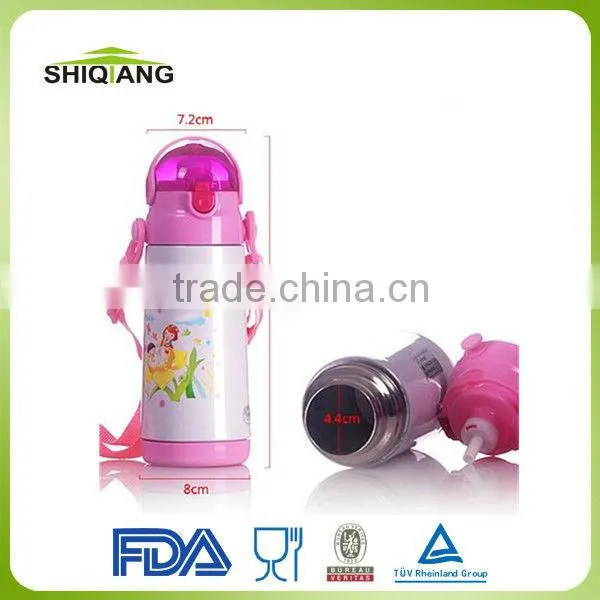 Children straps thermos bottle with various spray painting,BL-1042