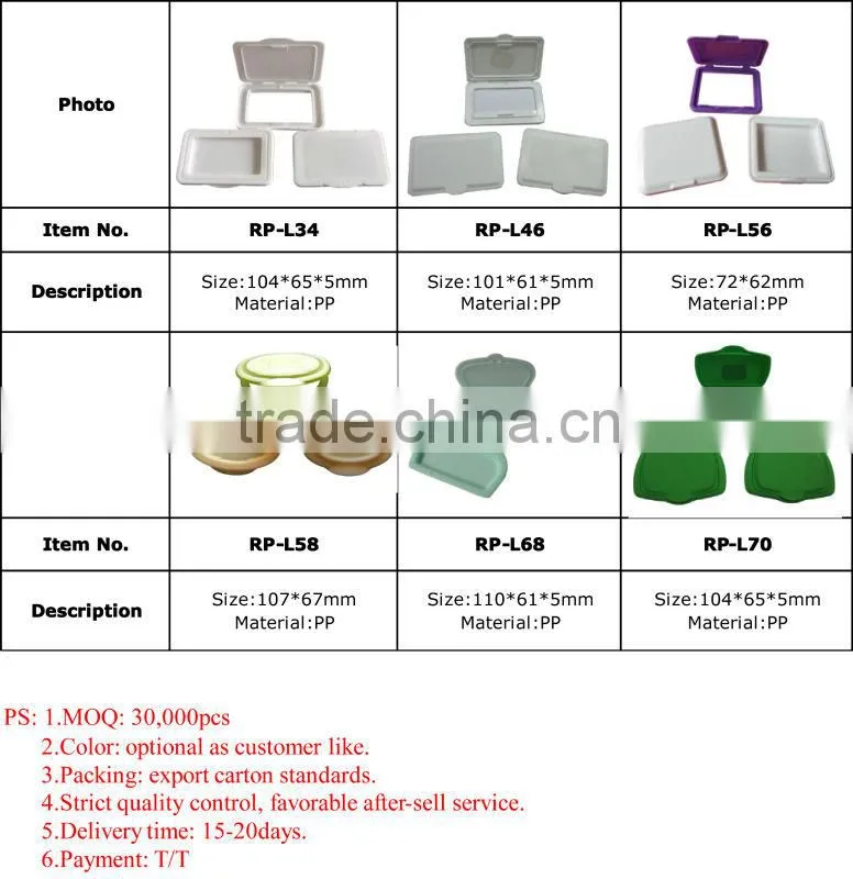 Plastic wet flip top cap coloured