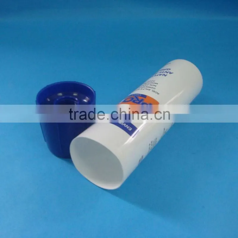 pe plastic tube for gel ,with double screw cap