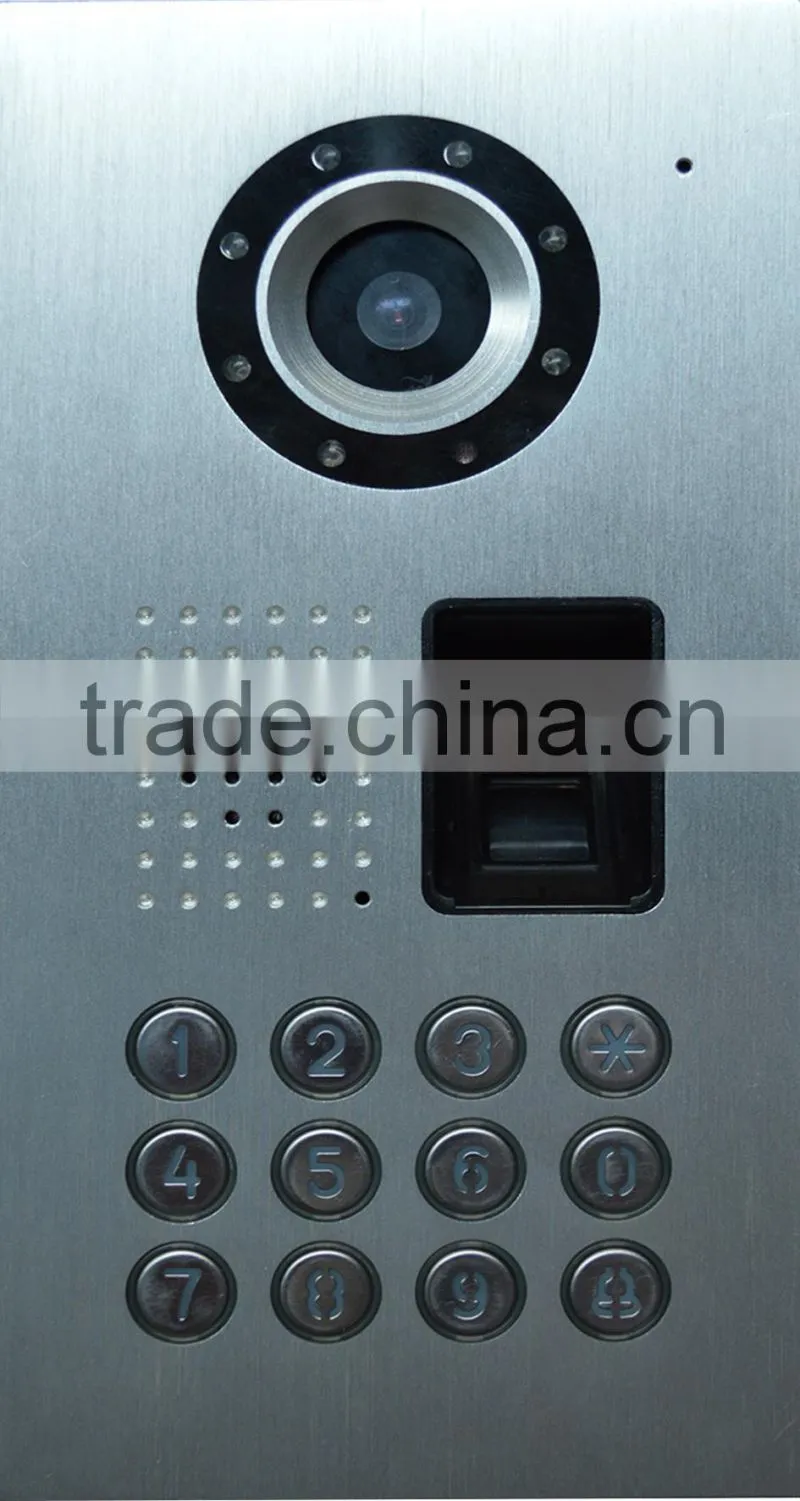 2015 wireless unlocking fingerprint WiFi door intercom support 8pcs Android/IOS smartphone/tablet