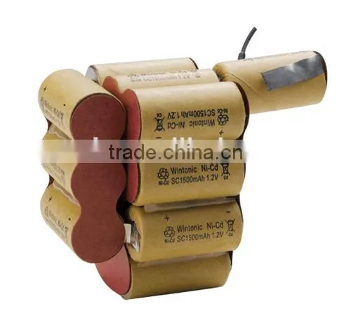 SC1500 9.6v nicd battery /sc1500 nimh rechargeable battery /sc1500 nicd battery pack
