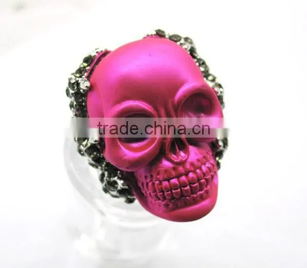 fashion skull double ring