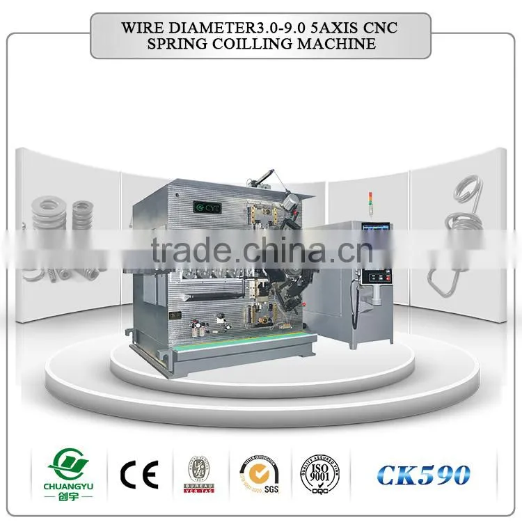 CNC control bonnell spring coiling machine