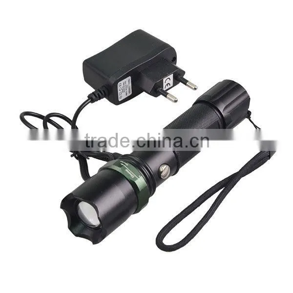 Rechargeable led aluminum torch high power rechargeable led flashlight
