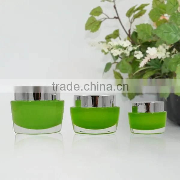 China Manufacturer 15g 30g 50g Metallized Red Plastic Jar for Facial Cream Eye Cream