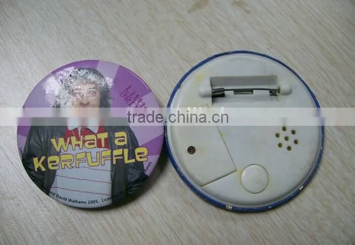 2016 Music sound badge led lapel pin led flashing light pin