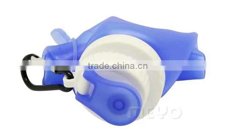 Metal buckle foldable vacuum bottle sport drinking bottle