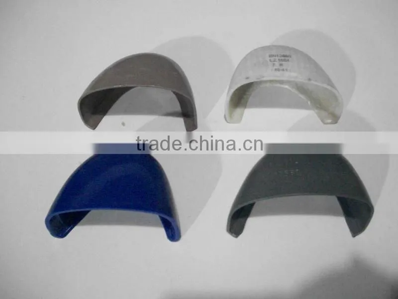 Rubber strip plastic toe cap