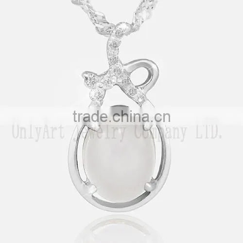 Big pearl jewelry 925 sterling sliver pendants for women pearl pendants