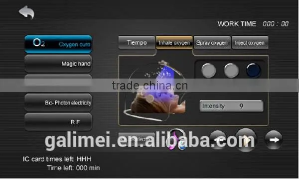 New facial care oxygen machine/multipolar RF 40k cavitation bio-photon hyperbaric oxygen skin care machine
