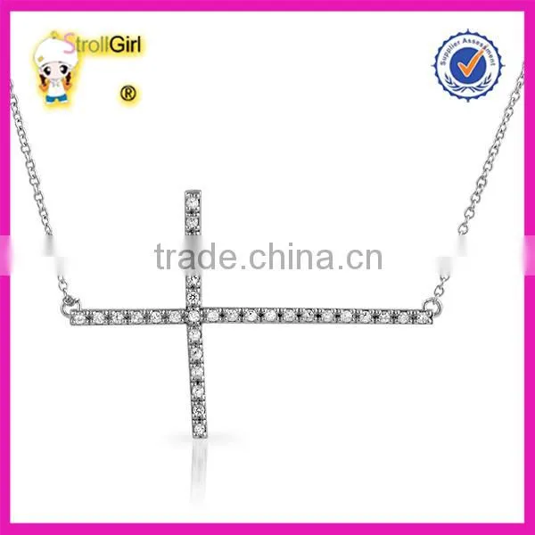 Wholesale CZ stone pave chain necklace S925 sterling silver infinity necklace