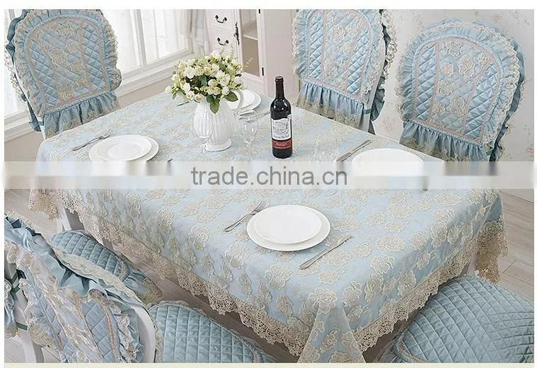 Embossed cheap tablecloth square lace tablecloth polyester lace tablecloth