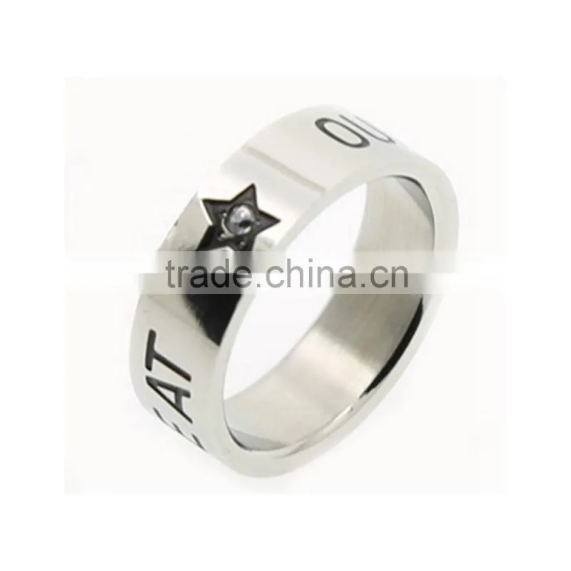 High-Class Etched Graphic Stainless Steel Rings