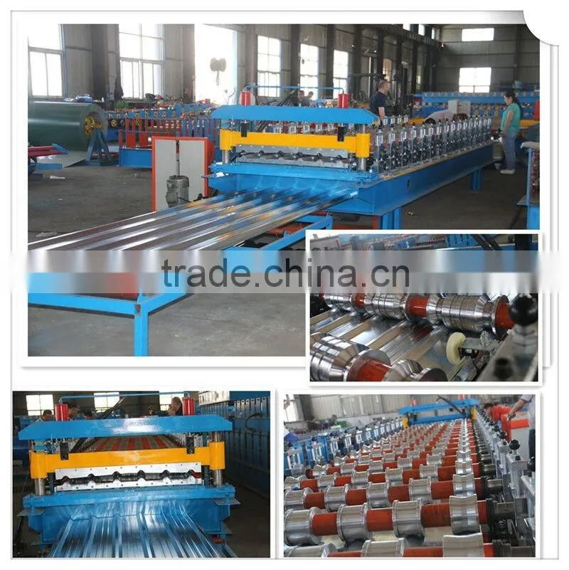 Corrugated iron roofing sheet roll forming making machine made in China
