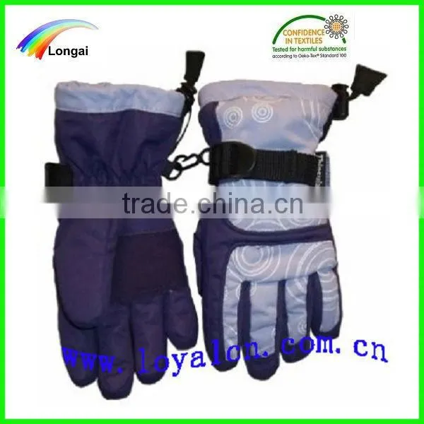 yellow ski gloves