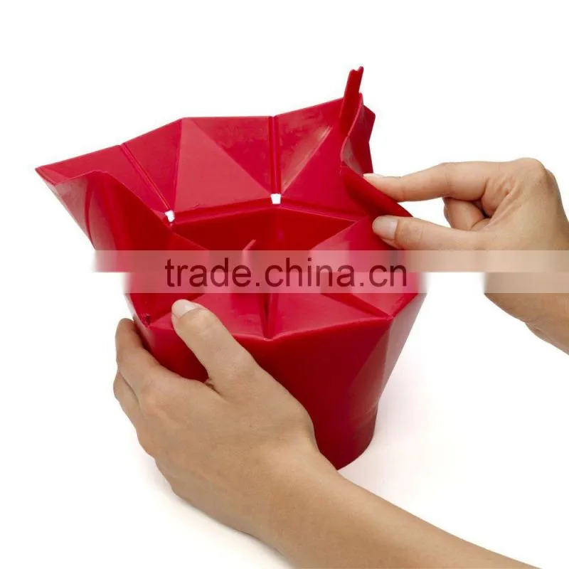 foldable Microwave Silicone Popcorn Bowl SGS,FDA,LFGB certified Popcorn Bowl