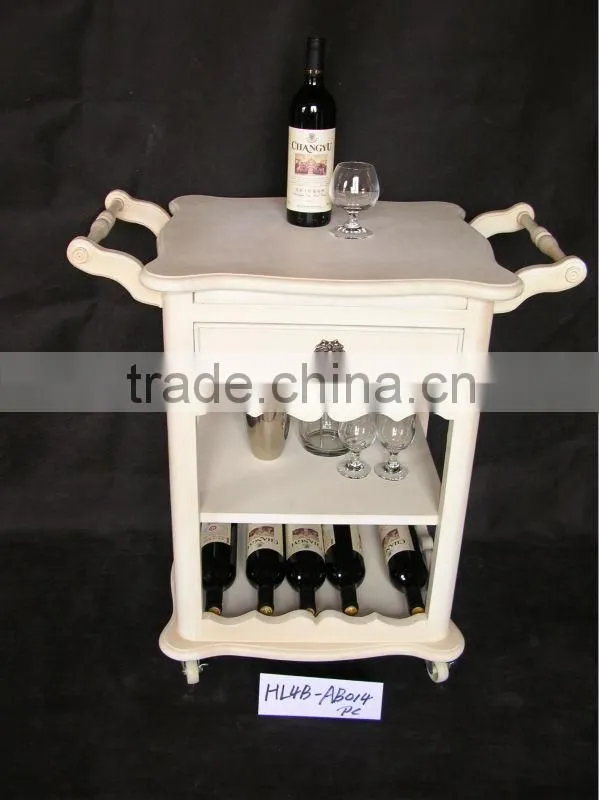 French style shabby chic wood wine holder for living room