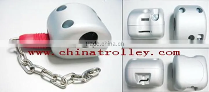 Plastic Locks Trolley Locks with Chain Shopping Trolley Locks Coin Looks