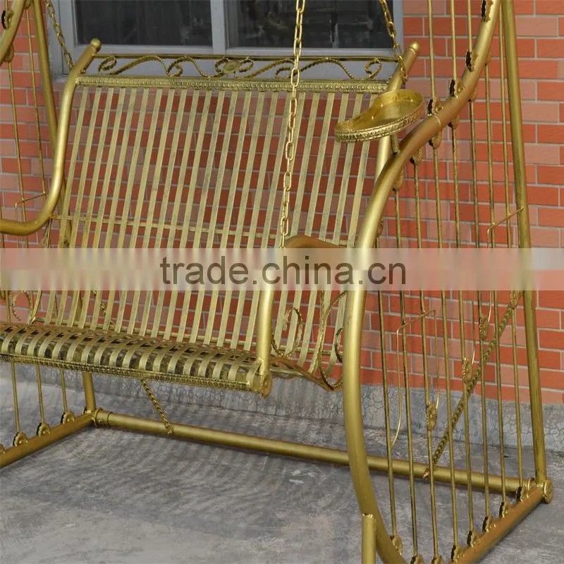 Outdoor Patio Garden Antique Metal Wrought Cast Iron Swing