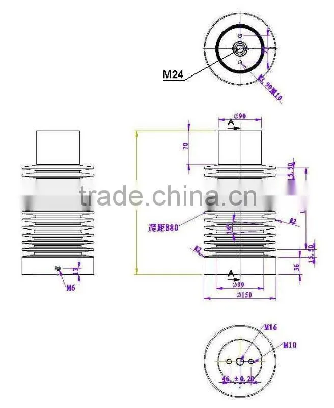 Sales China Epoxy Resin 33-40.5kv Capacitive Insulator