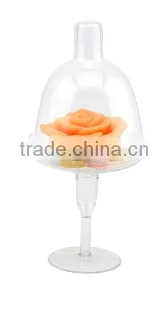 colored wholesale tableware PS plastic tableware 2 pcs clear goblet cup