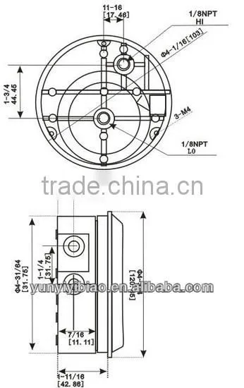 CE certification differential pressure gauge