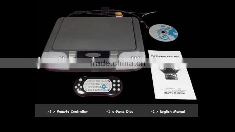 14 inch automobile flip down dvd player with hitachi lens