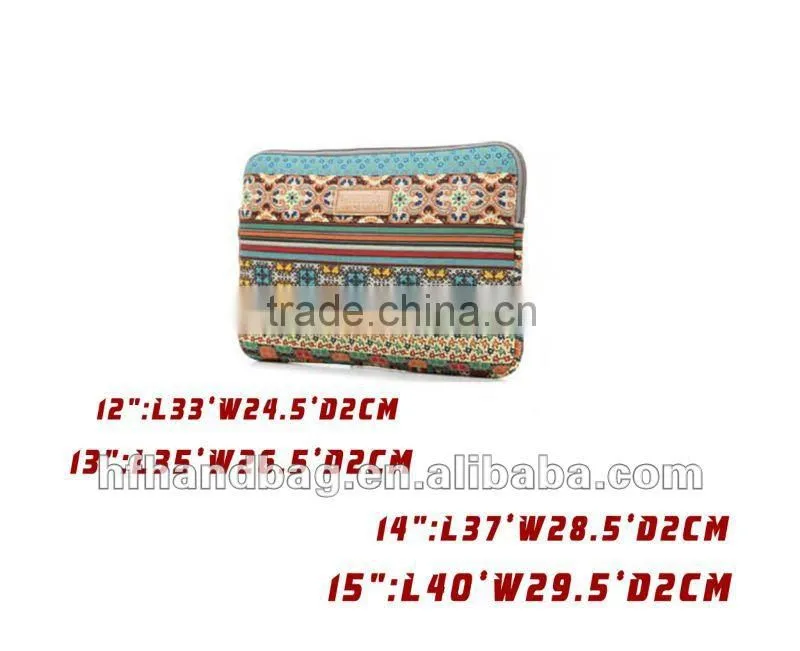 Bohemia style Laptop Bag Popular Durable waterproof&shockproof computer bag for tablet PC 2012