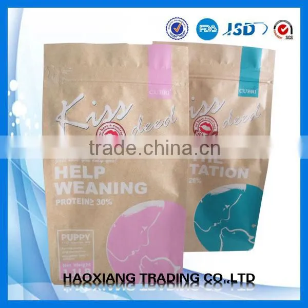 Wholesale empty biodegradable plastic with zipper tea bag packing plastic food packing bags stand up zipper bag