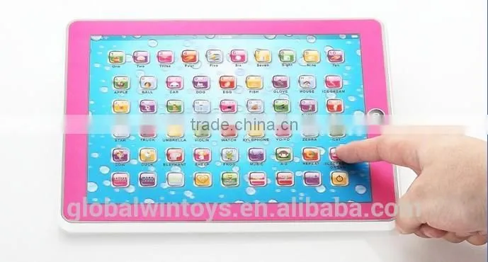 2015 new learning pad gw-tys2911J touch screen pad kids educational toys abc multipurpose toy learning machines