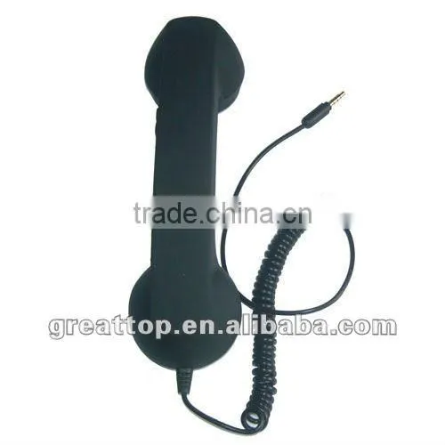 Rubber Coating Retro Headset for Blackberry mobile phone with function key