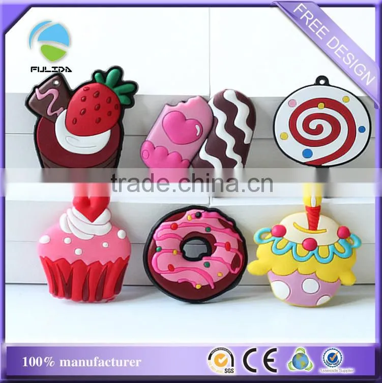 birthday cake candle Soft pvc plastic promotional refrigerator magnet