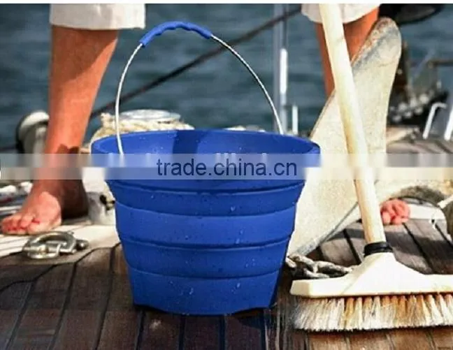 Silicone Collapsible Bucket Red