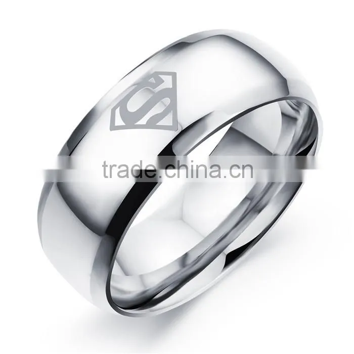 316L stainless steel hot sale jewelry fashion 2016 supper hero man sexs ring