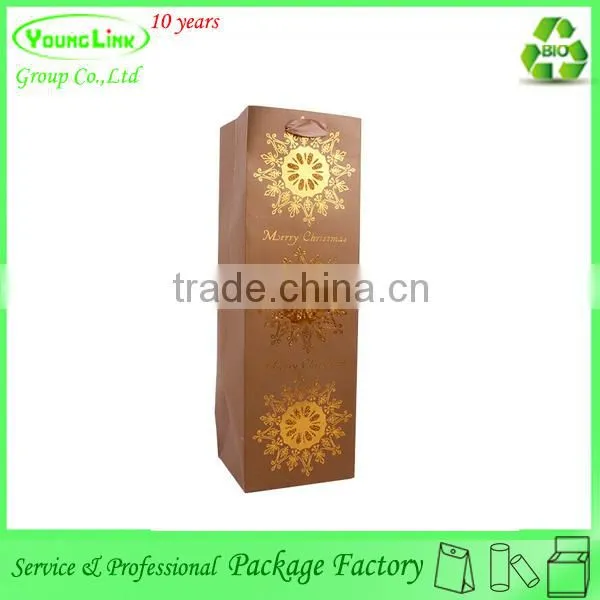 Good quality gorgeous printing paper christmas bag for red wine