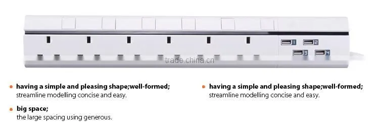 High quality use in home CE 4A Extension Socket