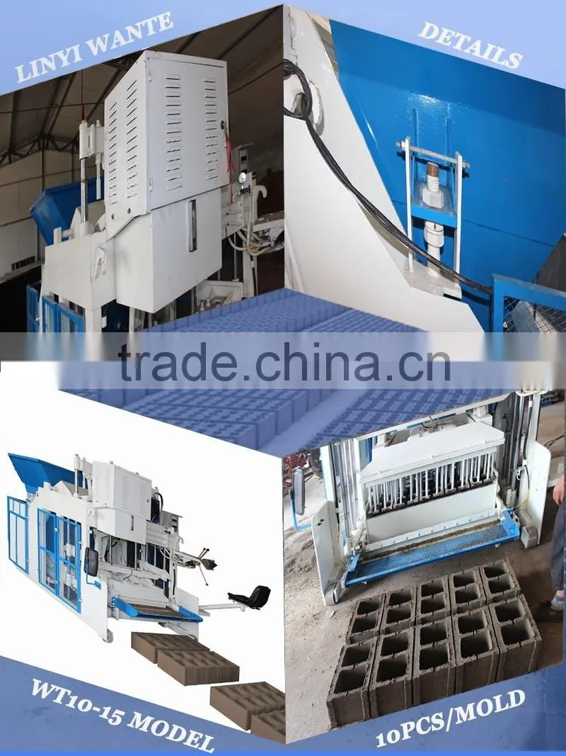 Merry Christmas WT12-15 WT10-15 concrete hollw block making machine for sale