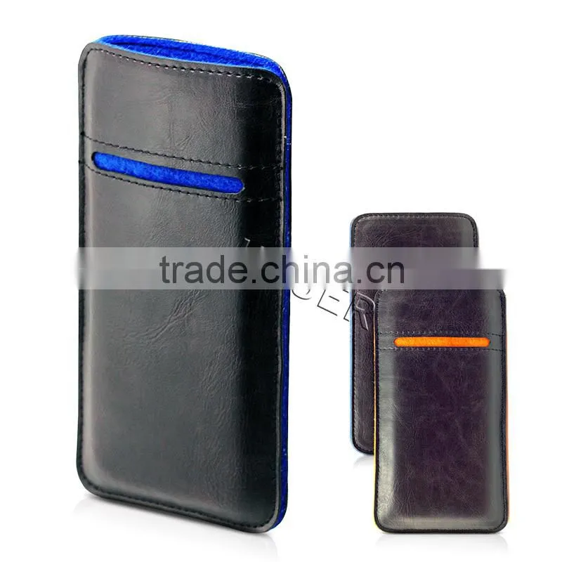 Business Style PU Leather Mobile Phone Pouch for Iphone6