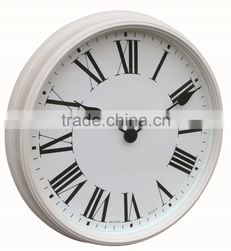 Large retro metal round shaped decorative wall mounted clock
