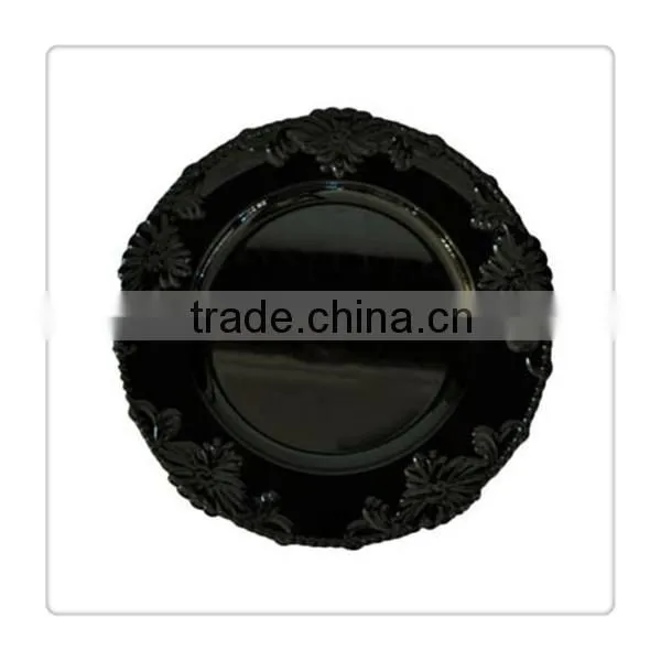 Plastic gold antique baroque plates