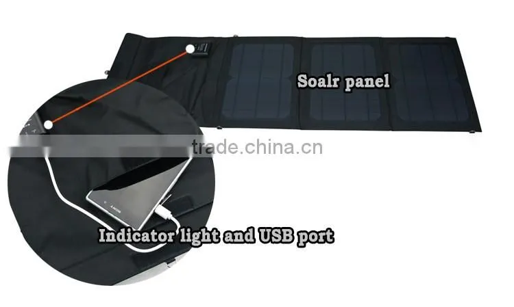Newest Product 2016 Technology Foldable 15W Mobile Phone Solar Charger